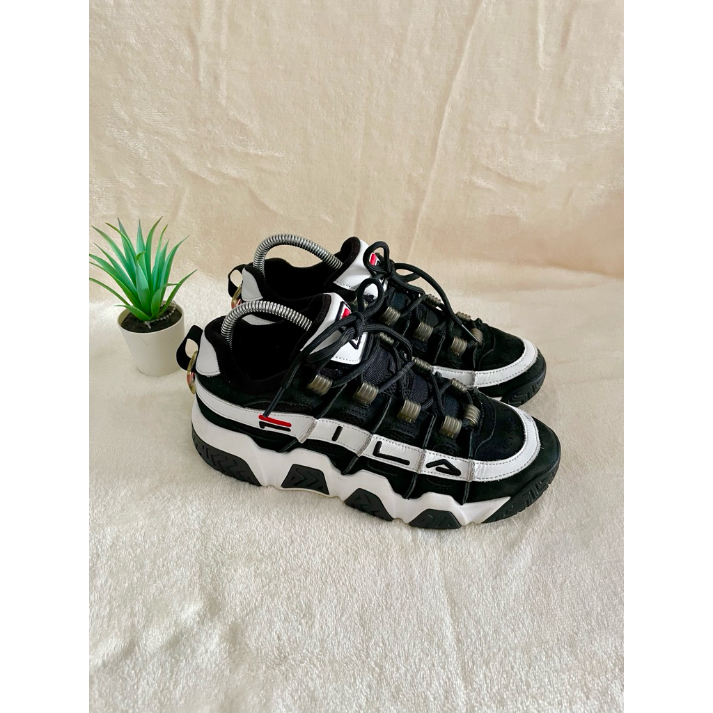 Sepatu Fila Barricade X BTS XT 97 Black White, Second Ori