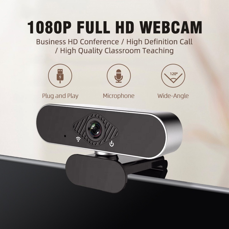 Webcam USB 1080P Full HD 60fps Kamera Streaming Zoom Meating Webcam 1080p 60fps Super Jernih