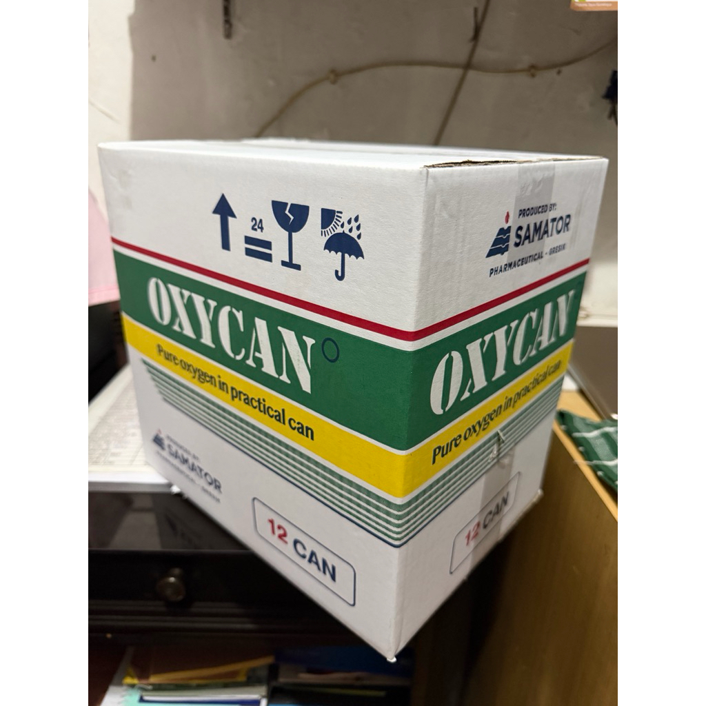 Oxycan Oksigen Portable 500cc Oksigen Kaleng 1 Dus isi 12 kaleng