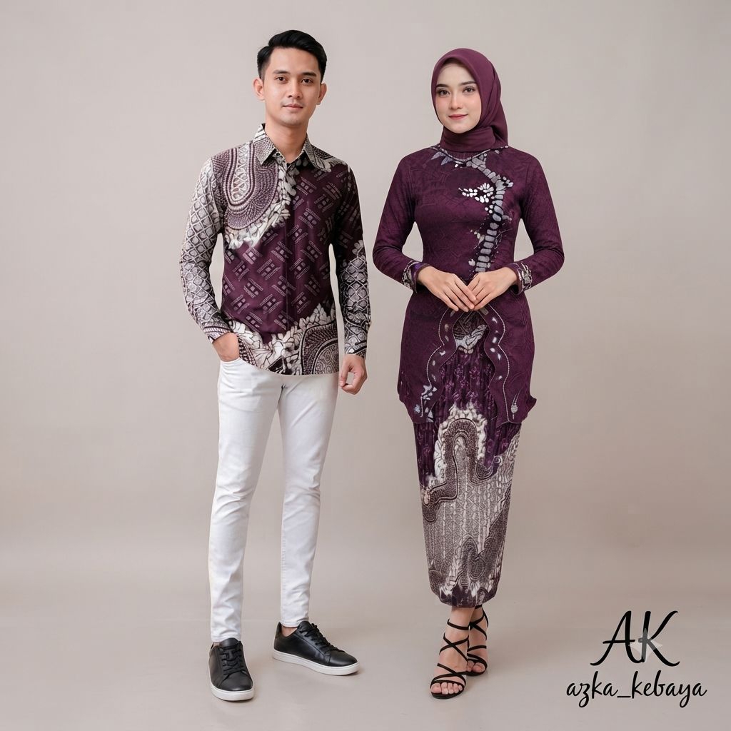 {NR2322} Couple Kebaya Laura (Sudah Sepasang) Couple Kebaya Wisuda / Couple Kebaya Brokat