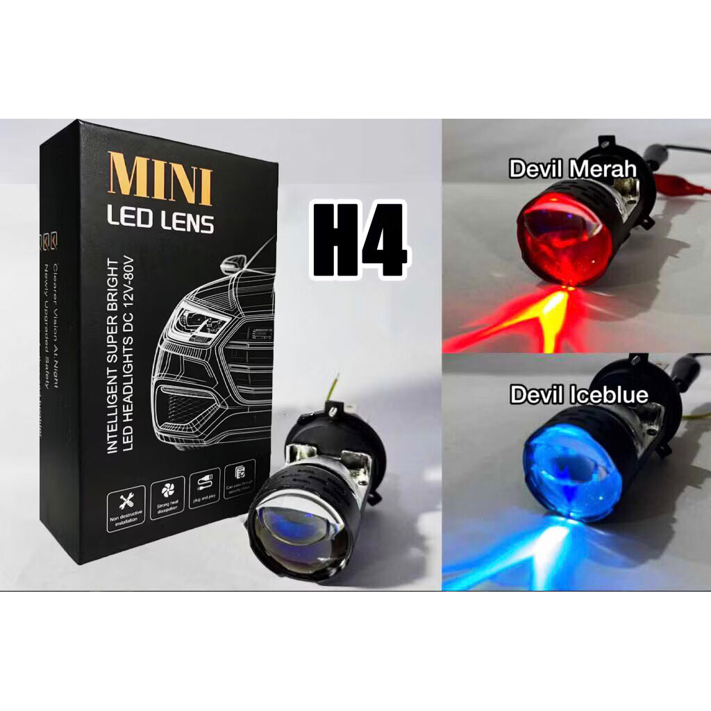 Lampu h4 mini biled cahaya biled