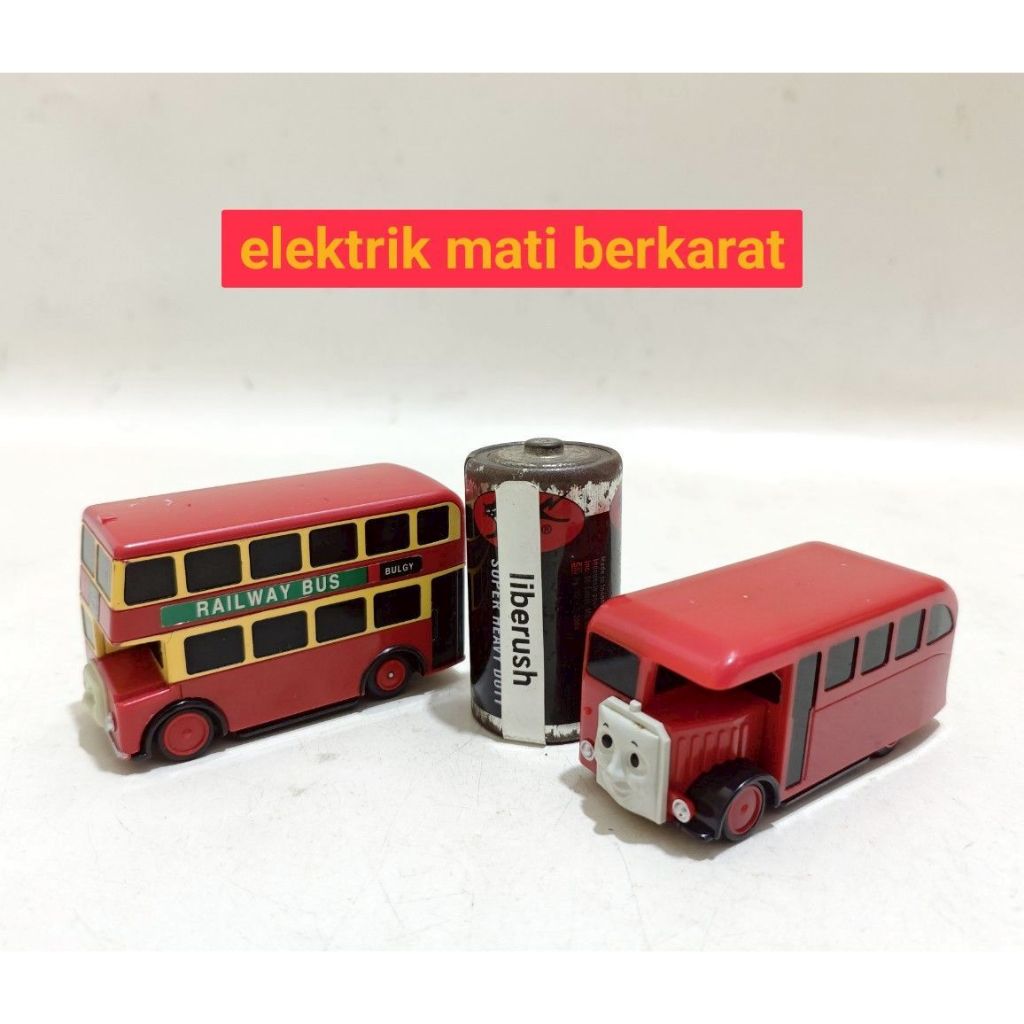 Set junk elektrik mati Tomy thomas & Friends bulgy bertie bus london motorized trackmaster plarail m
