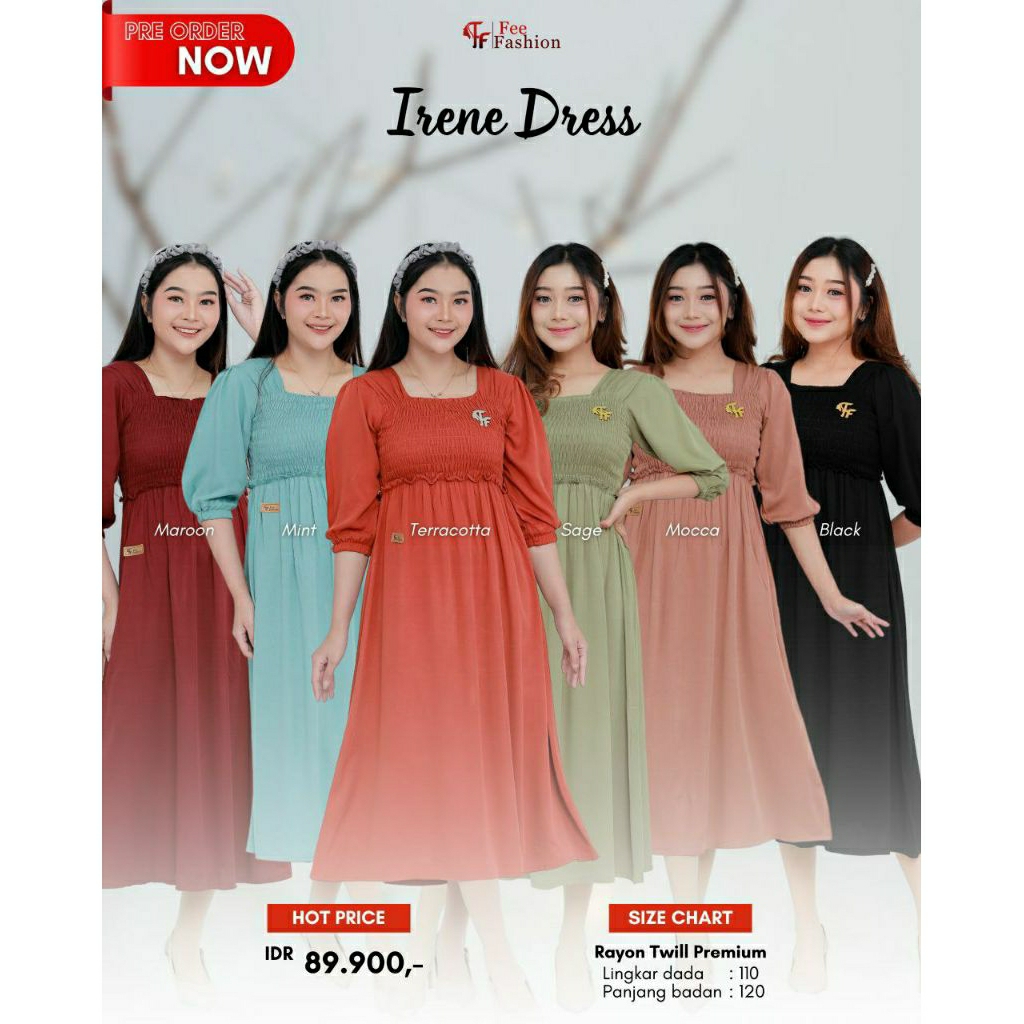 Irene dress/fee fashion/daster fee fashion