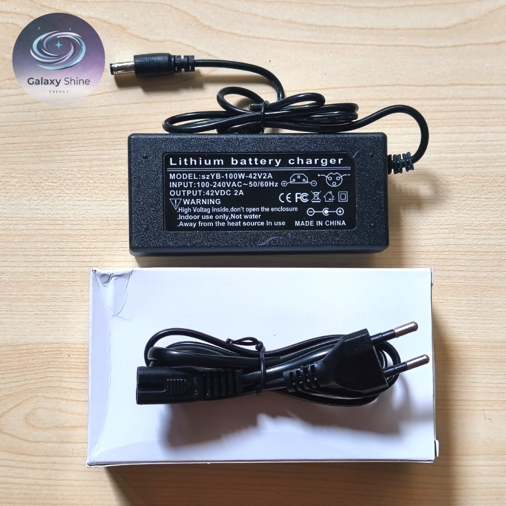 CHARGER SEPEDA LISTRIK LITHIUM 42V 2A HOVERBOARD SKUTER LISTRIK SMART BALANCE WHEEL SZYB-100W-42V2A 