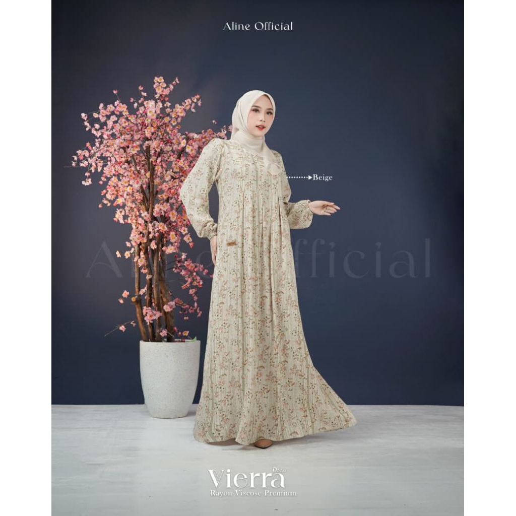 Vierra dress Aline//gamis Aline terbaru