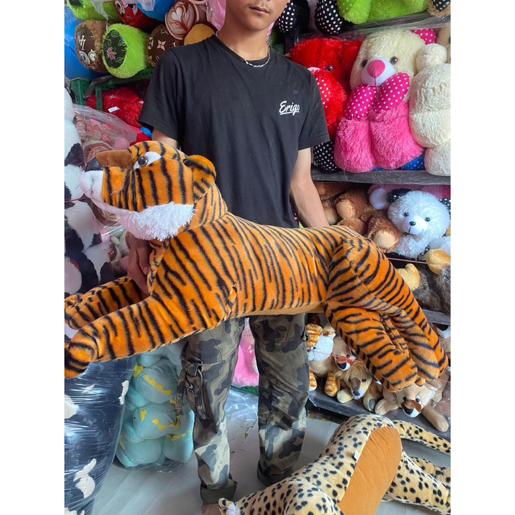 BONEKA HARIMAU JUMBO BONEKA HARIMAU BESAR 1 METER HARIMAU LORENG