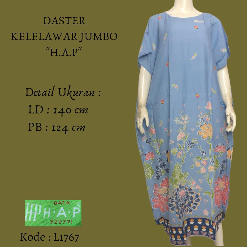 DASTER HAP KELELAWAR JUMBO / DASTE KELELAWAR JUMBO BATIK HAP