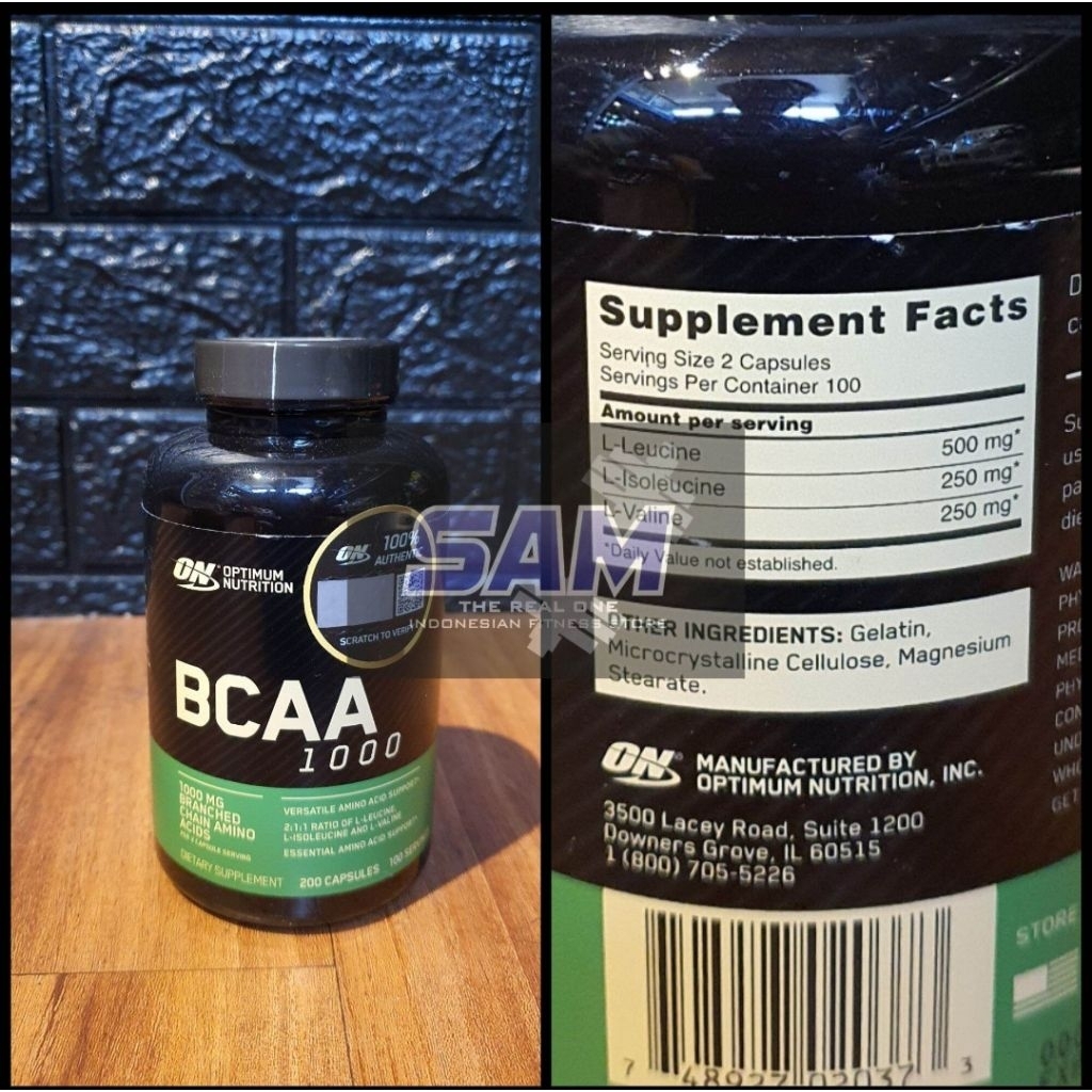 Suplemen Fitness ON BCAA 400 kapsul Optimum Nutrition