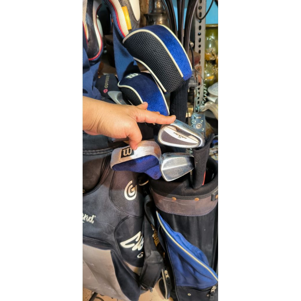 STICK GOLF FULL SET JUNIOR WILSON PRO STAFF IRON 7,WEDGE,FAIRWAY HYBIRD,DRIVER,PUTTER FREE BAG DAN I