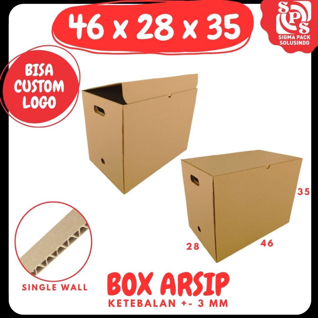 Dus Arsip BPJS 46x28x35 Kardus Arsip Box Packing/polos/File/filebox/arsipbox/box Dokumen