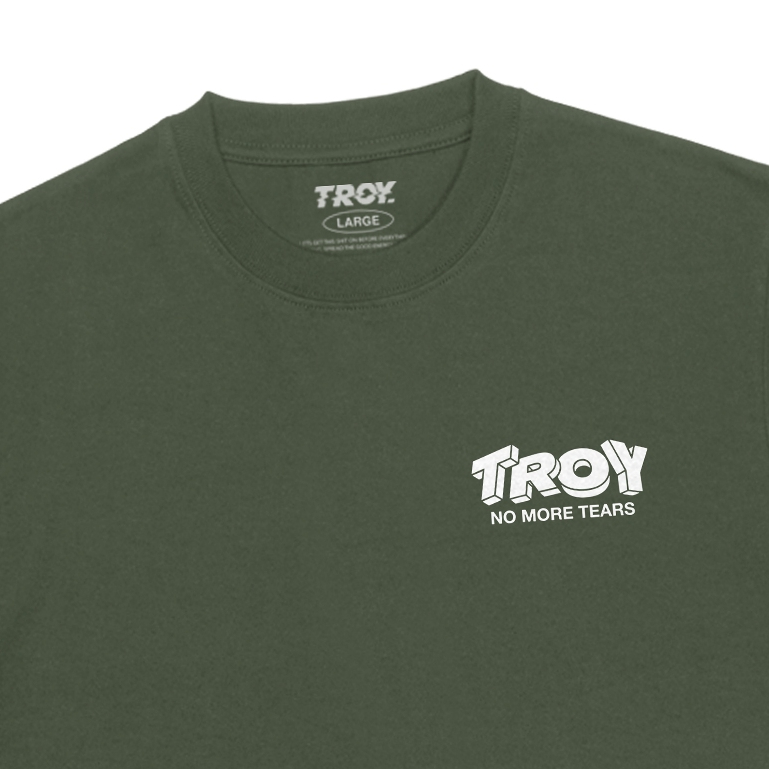 Troy Company T-shirt Army Green Extruu - Kaos Pria Lengan Pendek Hijau Army MTD 3651