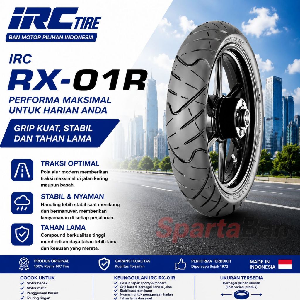IRC RX-01R 140/70-17 Ban Motor Tubeless Original IRC RX-01 140/70-17, IRC RX01R 140/70-17, IRC RX01 