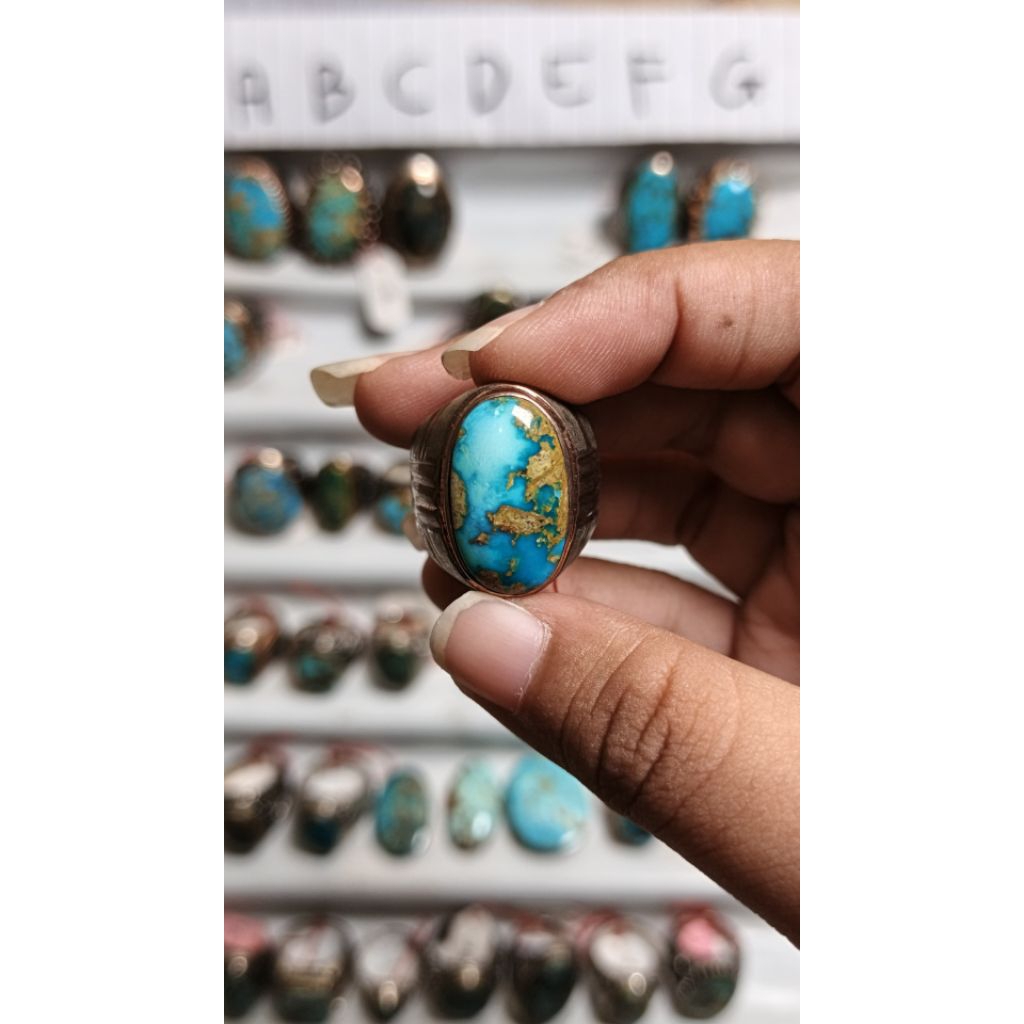 Batu Pirus Persia ring perak