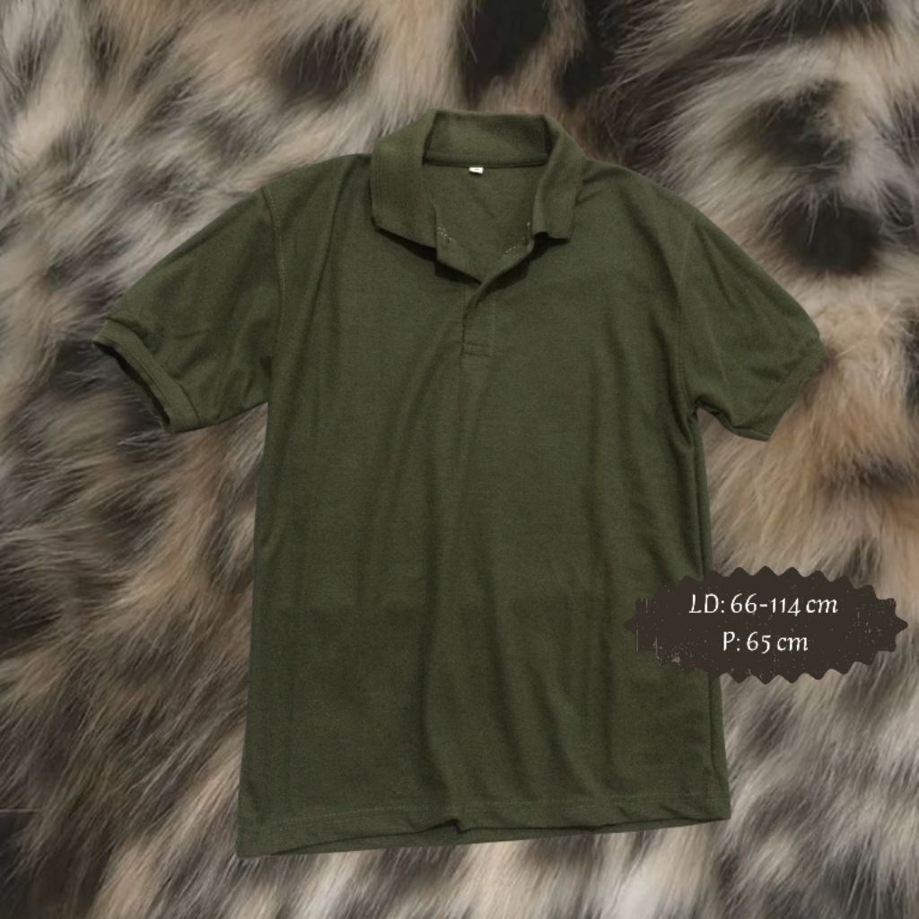 POLO SHIRT PRELOVED | Kaos Polo Army/Polo Hijau Pendek