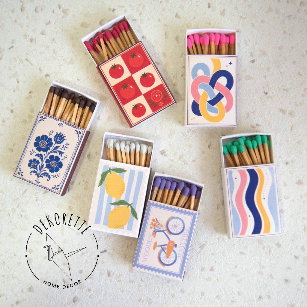 DEKORETTE - (1-5) korek api kayu aesthetic/Woodenstick/korek api panjang box