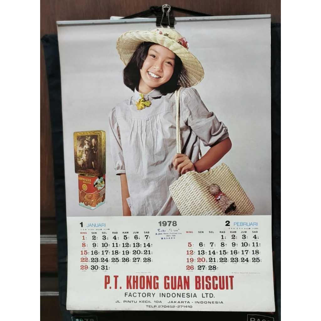 KOLEKSI KALENDER LAMA KALENDER JADUL KALENDER TAHUN 1978 BISKUIT KHONG GUAN IKLAN JADUL