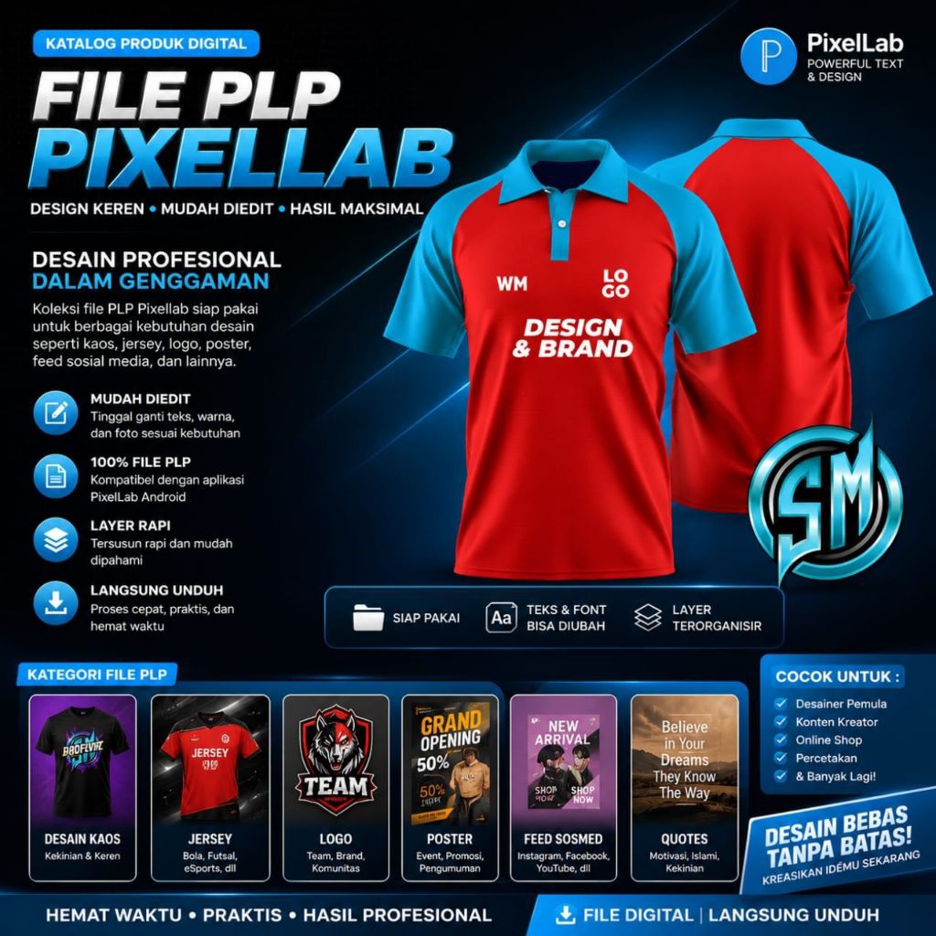 Mockup Kaos Polo - File Pixellab