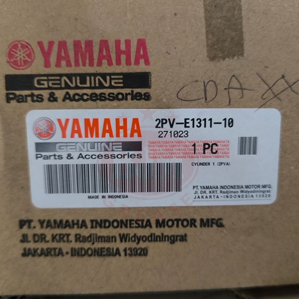 [100% ORIGINAL] Blok Seher Only Cylinder 1 Yamaha MX King 150 Kode Part 2PV-E1311-00 Diameter 57mm A