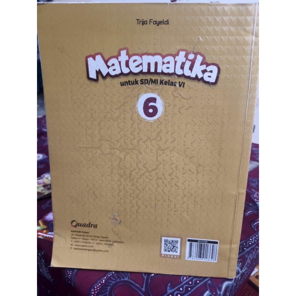 Buku Matematika Kelas 6 Penerbit Quandra