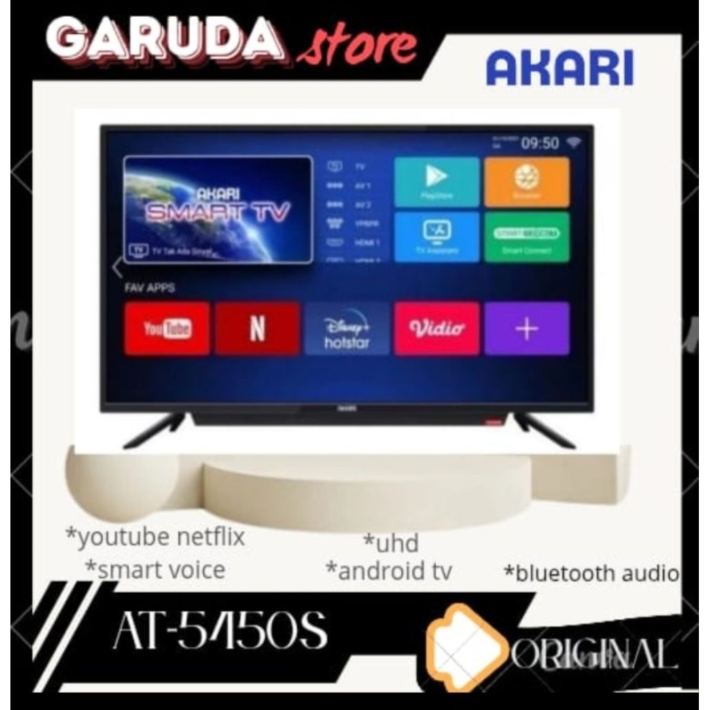 AKARI LED TV 50INCH AT-5450S ANDROID TV SMART TV