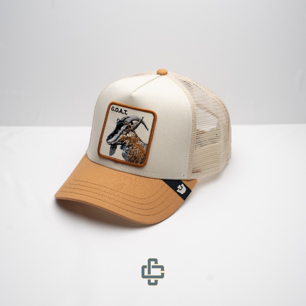 TOPI GOORIN BROS ORIGINAL TRUCKER GOAT BEIGE CAMEL