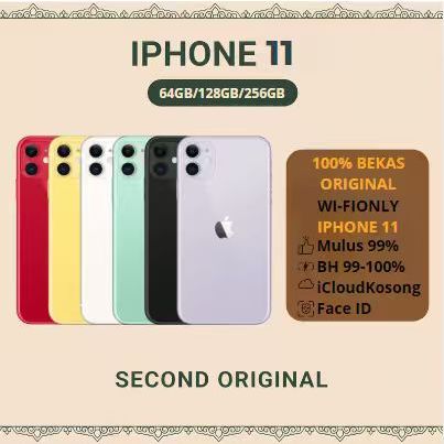 SPayLater iPhone 11 64GB 128GB WIFI ONLY HP11 second inter mulus like new 100% original IP 11