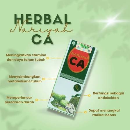 Herbal Nariyah CA Suplemen Herbal Dengan Bahan Alami Untuk Stamina Dan Daya Tahan Tubuh