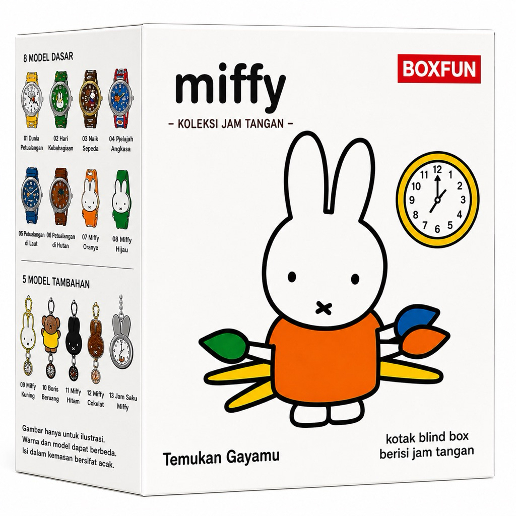 [PREORDER] Blind Box Jam Tangan Miffy MINISO Original | Random Box Jam Tangan Miffy Quartz Analog Ga