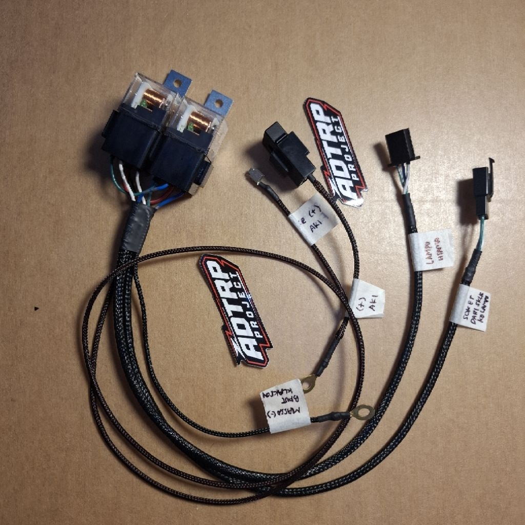 RELAY SET LAMPU H4/H6 SUPRA X 125 KPH(kabel pake wilson)