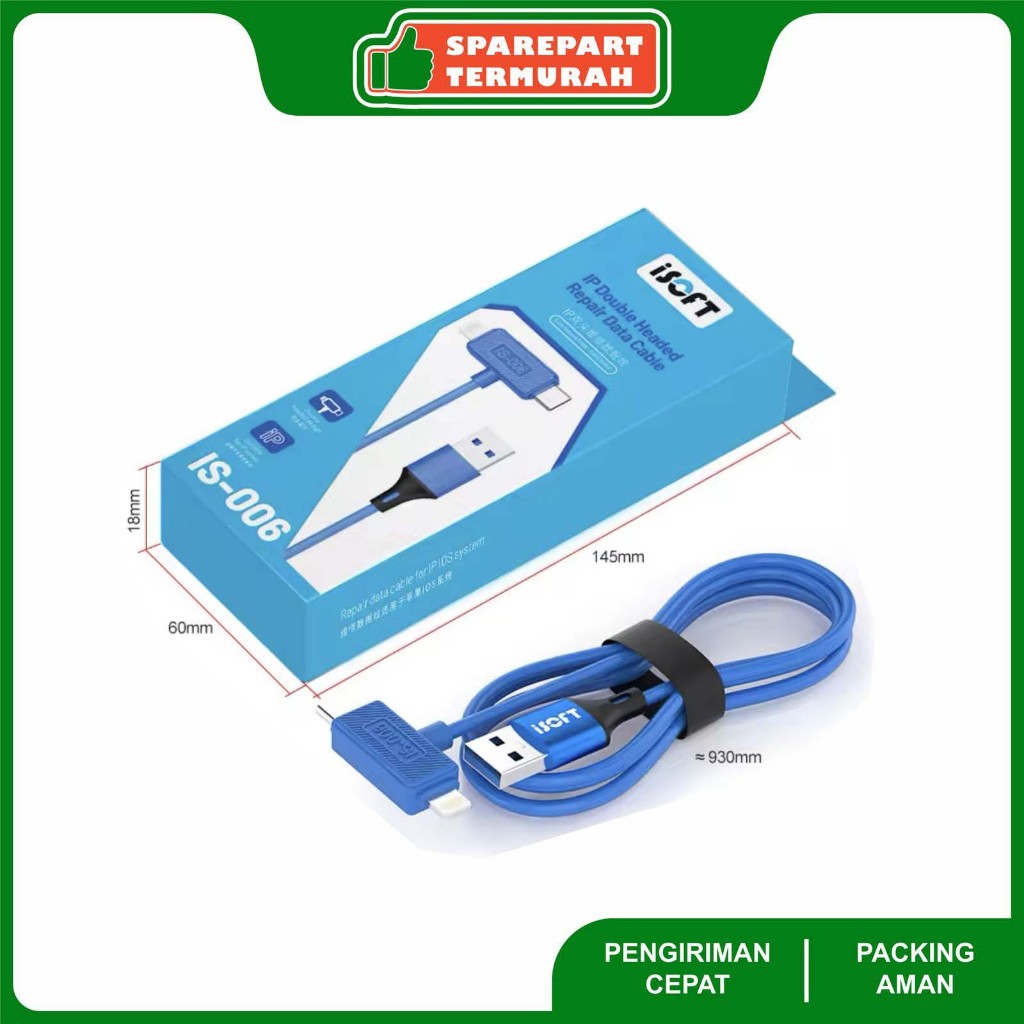 Kabel Untuk Transfer Pindah Data Iphone Series - Isoft IS-006 Dual Interface