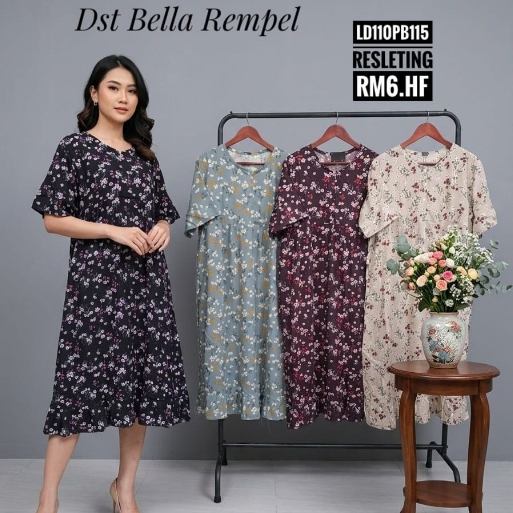 Daster Bella Rempel by Sunan Toba, tangan 3/4, Fashion Batik Terkini