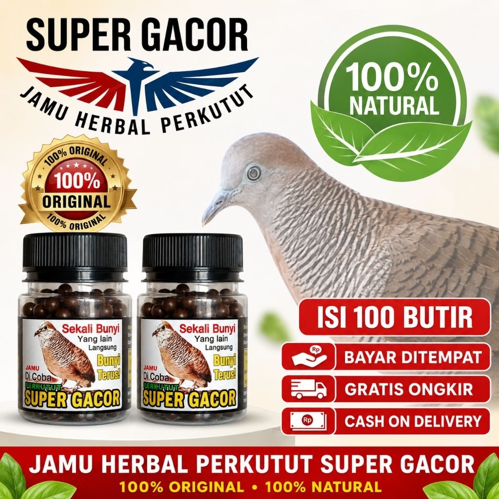 JAMU PERKUTUT SUPER GACOR obat malas bunyi cepat gacor ampuh jamu perkutut thailan bangkok dan lokal