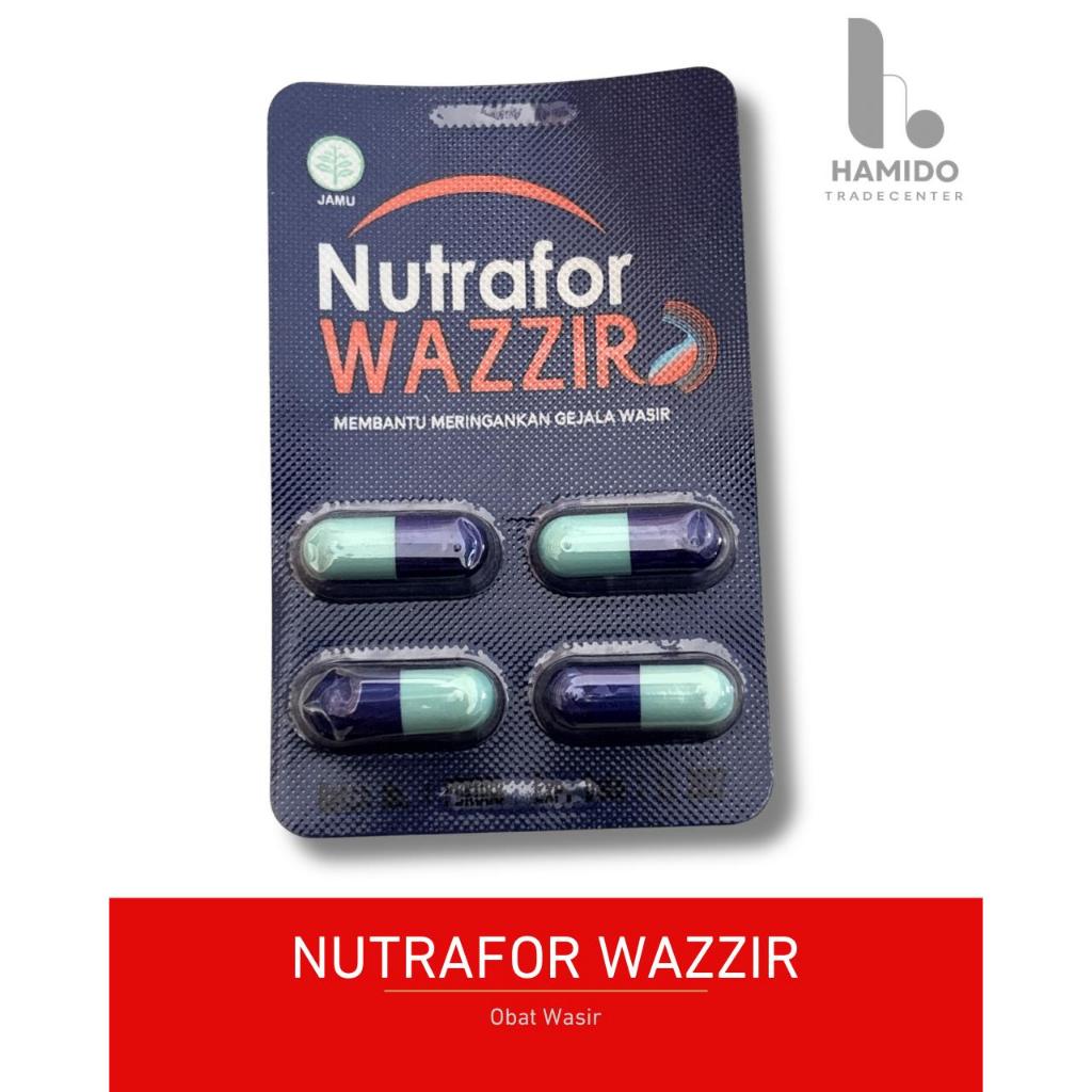 Nutrafor Wazzir Jamu Obat Wasir 4 Kapsul Membantu Meringankan Gejala Wasir