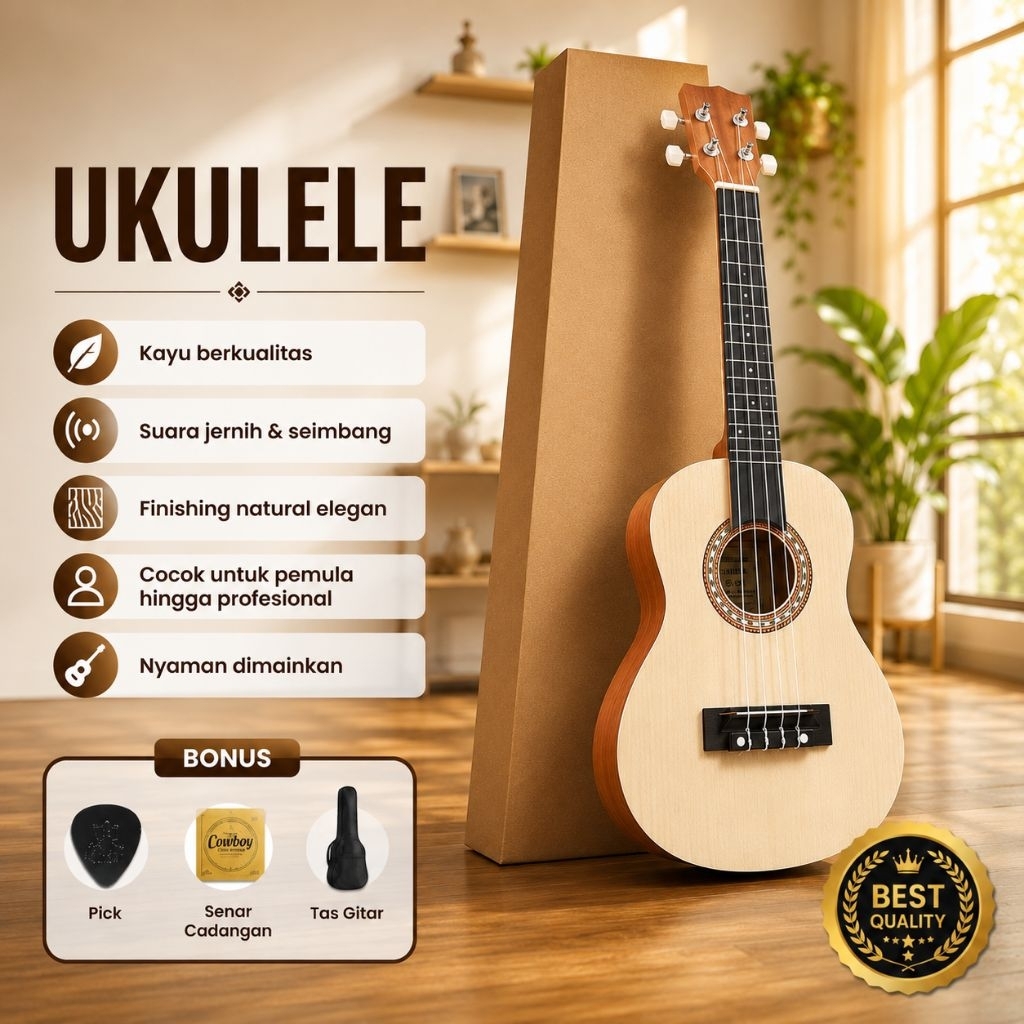 Gitar Ukulele  4 Senar / Gitar Kecil / Kentrung