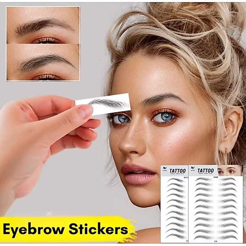11 pasang Tato alis / 22pcs Tato sulam alis / Tato Alis Semi Permanen