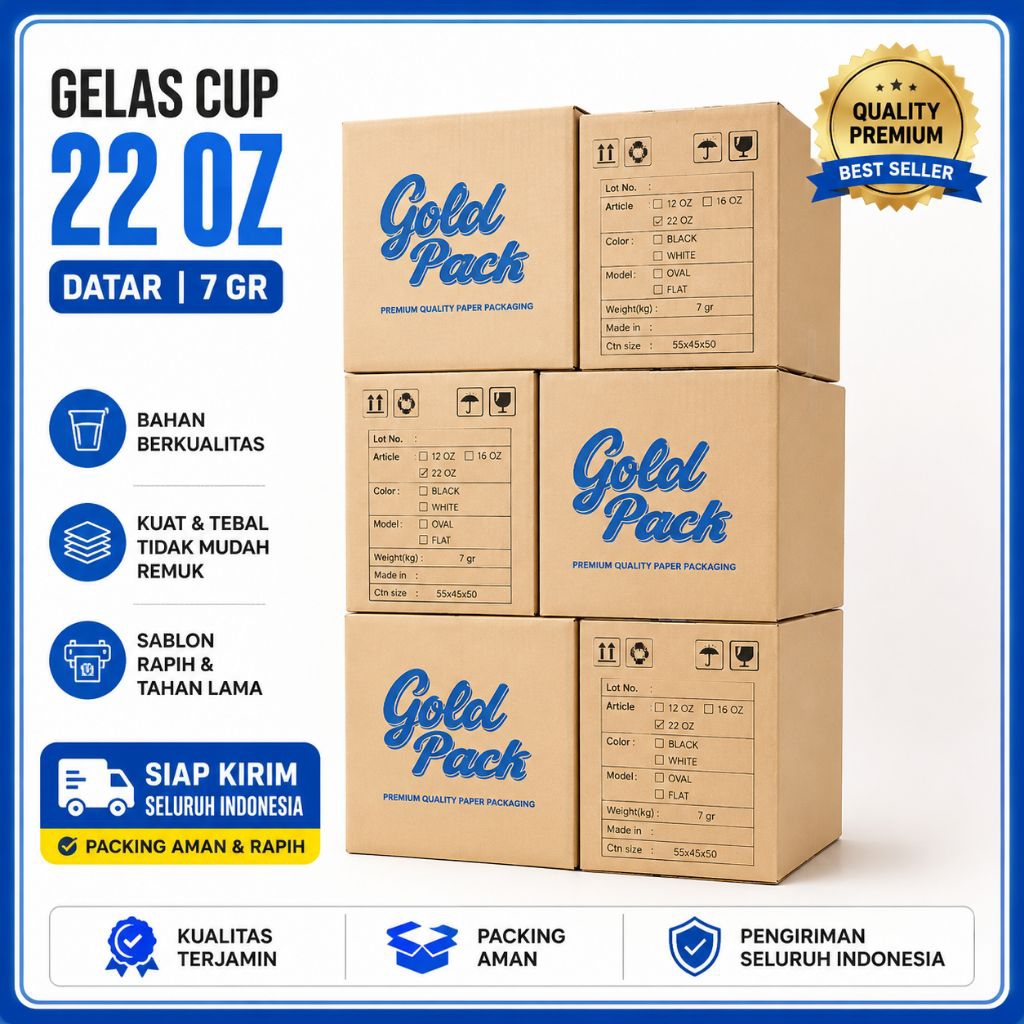 Gelas cup 22 oz oval 7 gr ( 1roll isi 50 pcs )