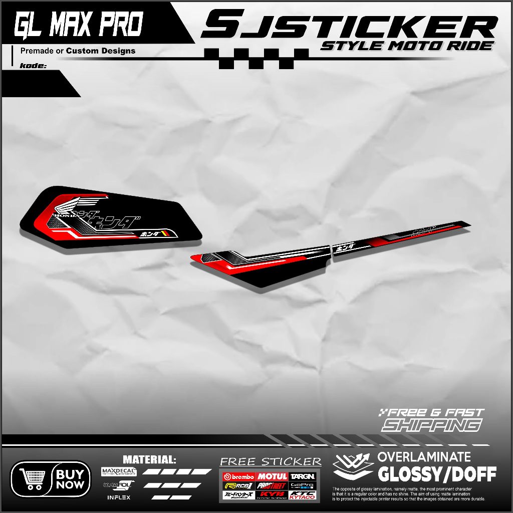 STIKER STRIPING BODY GL PRO / STRIPING GL MAX VARIASI / STRIPING GL NEOTECH NEW DESAIN