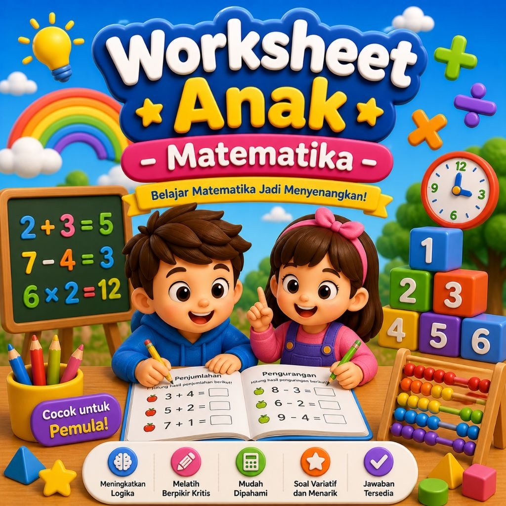 WORKSHEET MATEMATIKA TK - SD