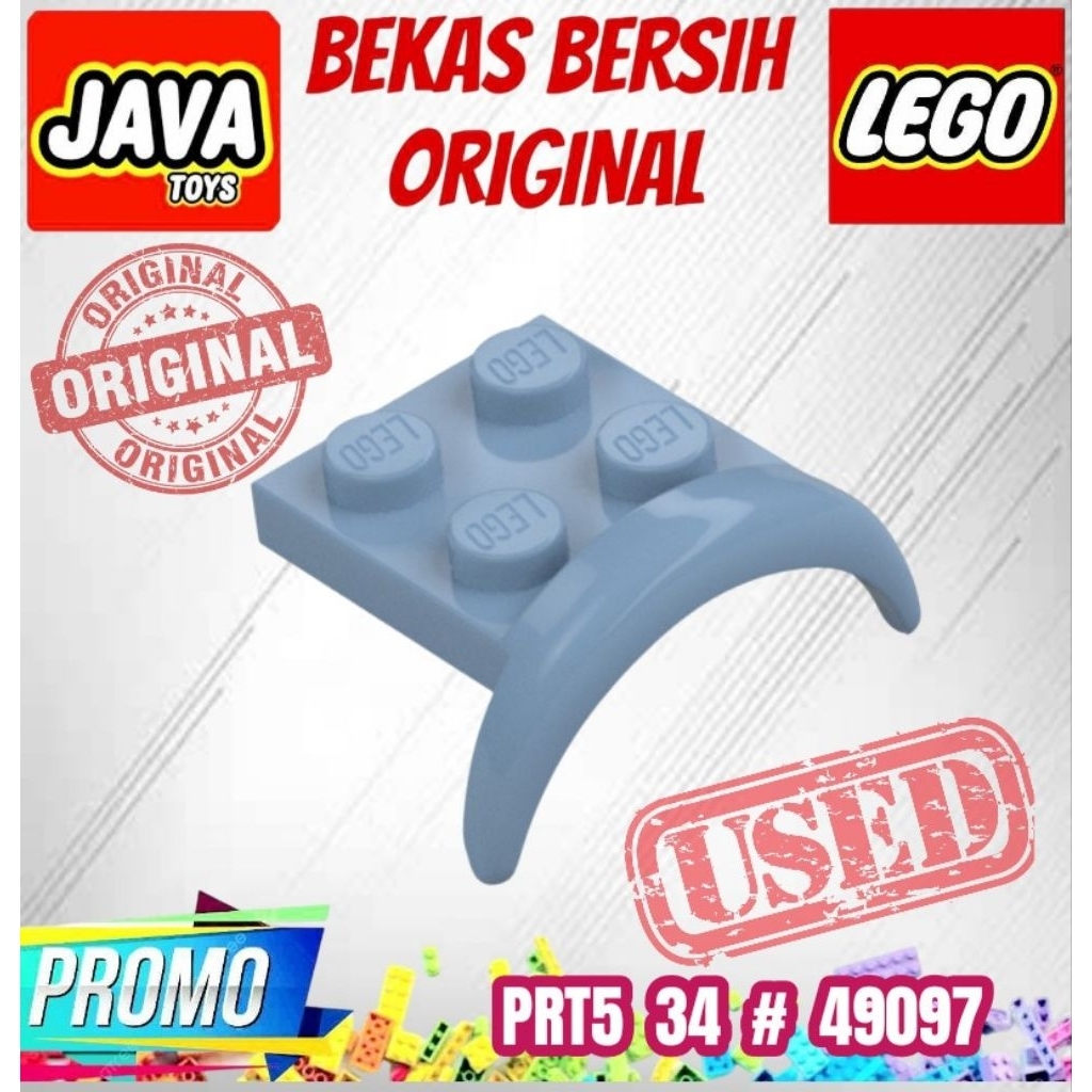 LEGO PART ORI ( PRT5 34 # 49097 ) LEGO Vehicle Mudguard 3 x 3 x 1 with Arch Round Bekas Layak Pakai