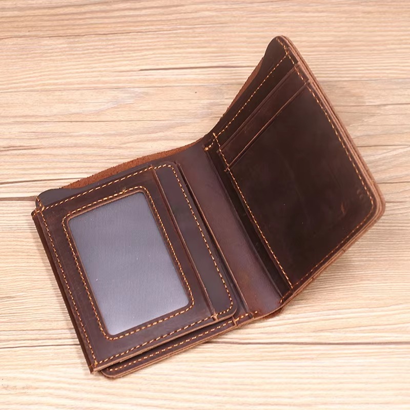Dompet Kartu Kulit Crazy Horse Asli Garut- Dompet Pria Kulit Asli Crazy Horse