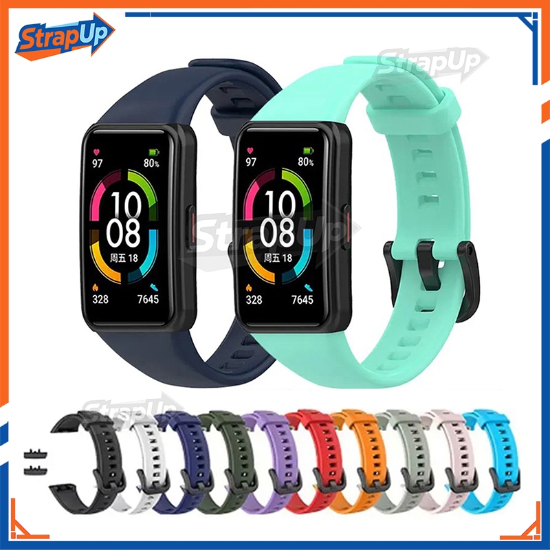 Strap untuk Huawei Band 6 / Honor Band 6 Polos Tali Jam Huawei Band 6 / Honor Band 6 Silicone