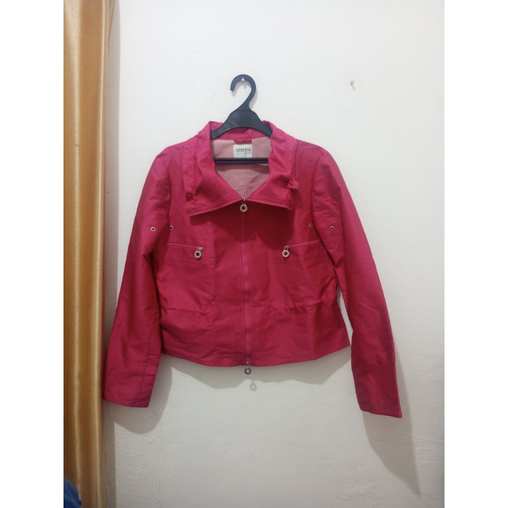 Jaket Armani Collezioni Vintage Zipper Lengan