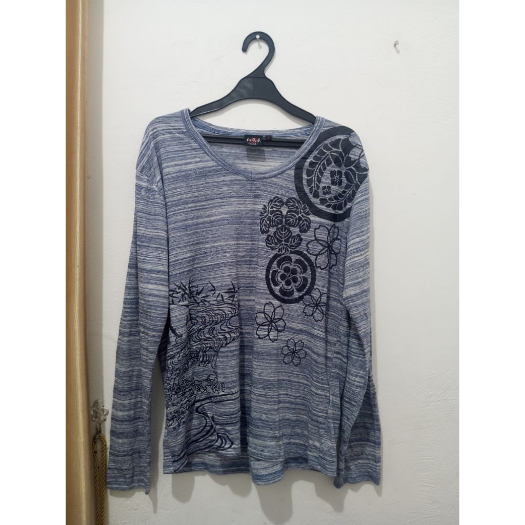 Kaos Longsleeve Bullet Noise Sukajan Japanese Size L