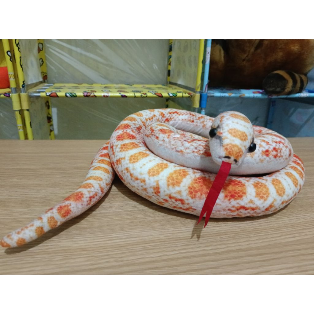 BONEKA HEWAN ULAR PITON SNAKE PYTHON ULAR JAGUNG CORN SNAKE