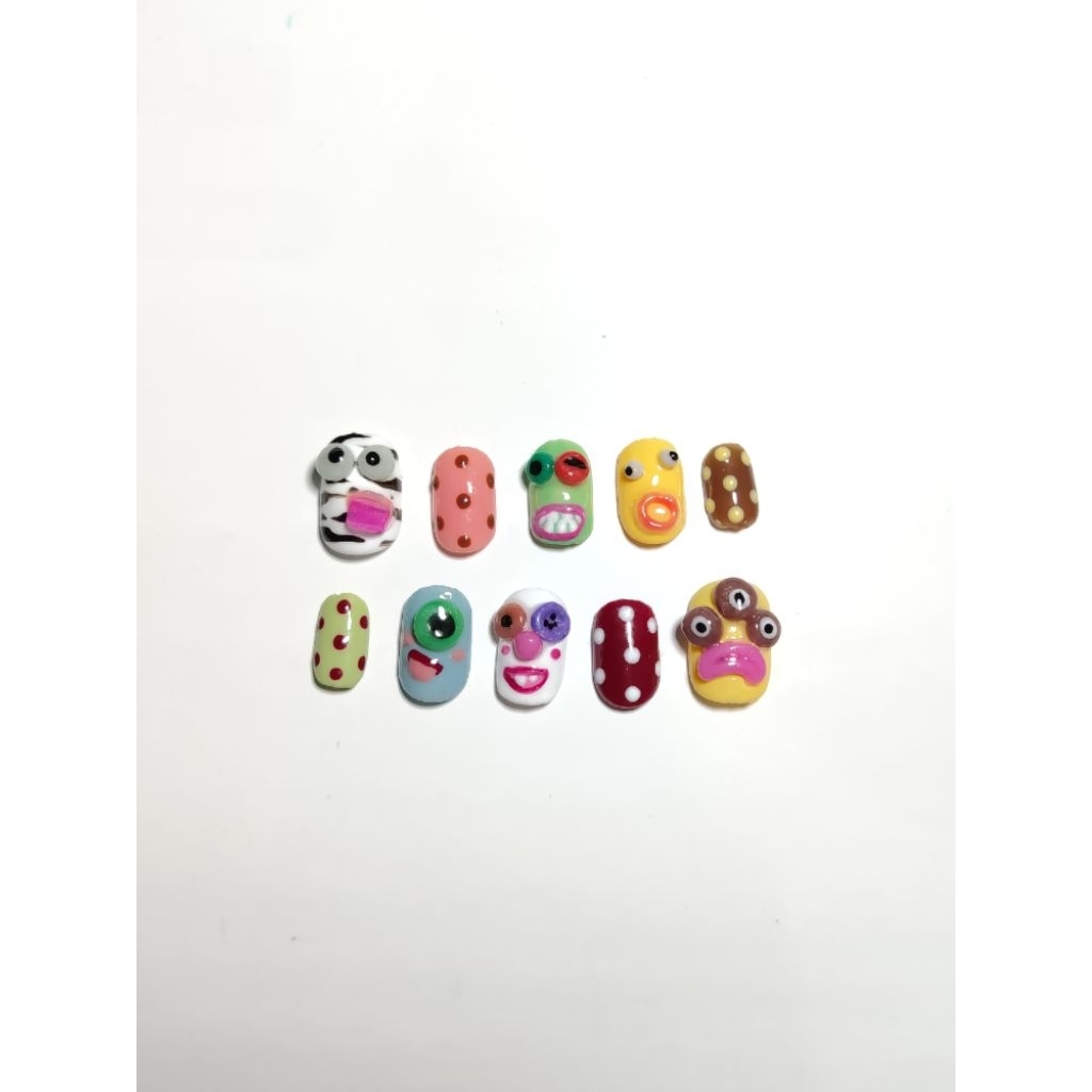 Ugly/ Fugler/ Jelek Press on nails/kuku palsu/aksesoris kuku MALANG