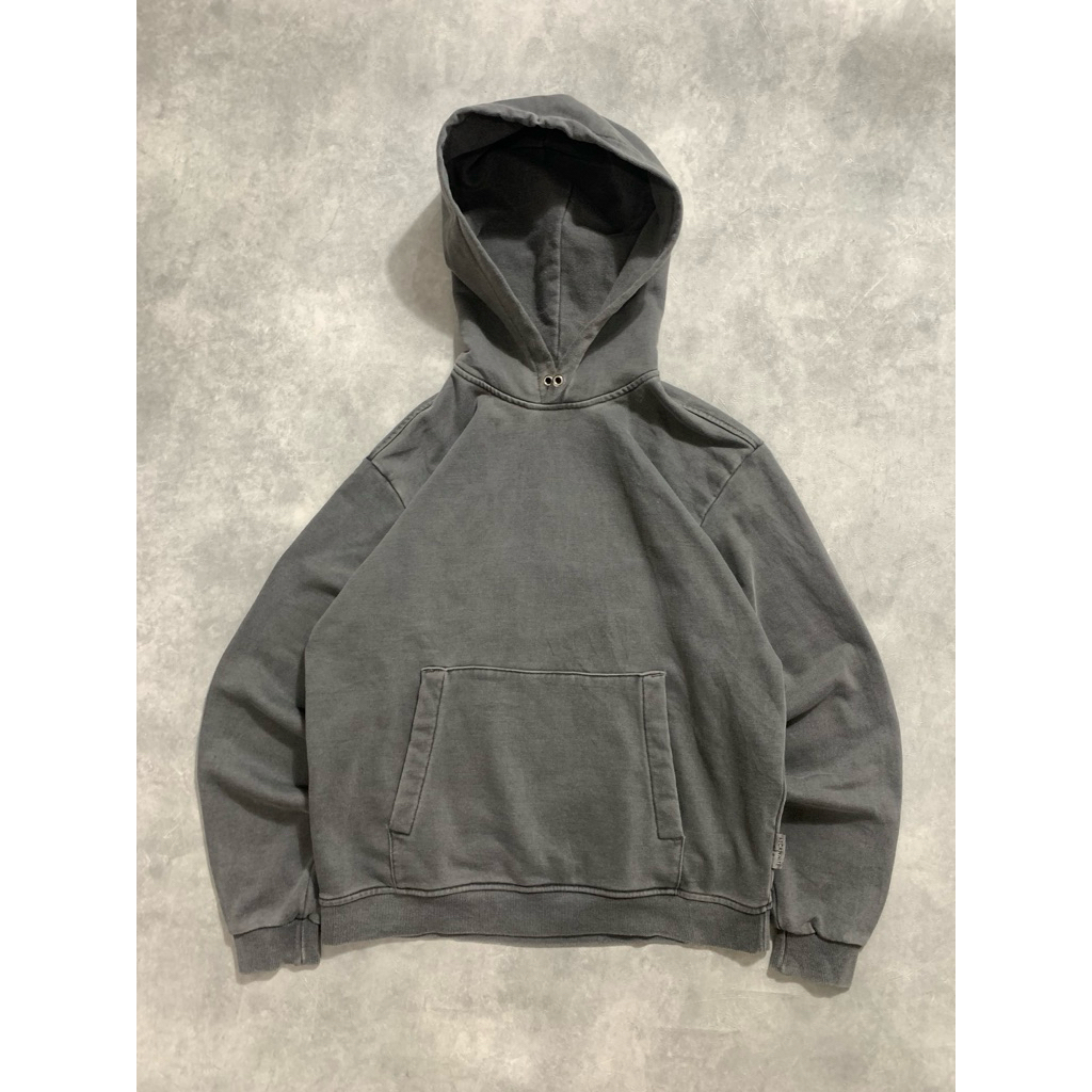 Aeca White Hoodie Grey Washed