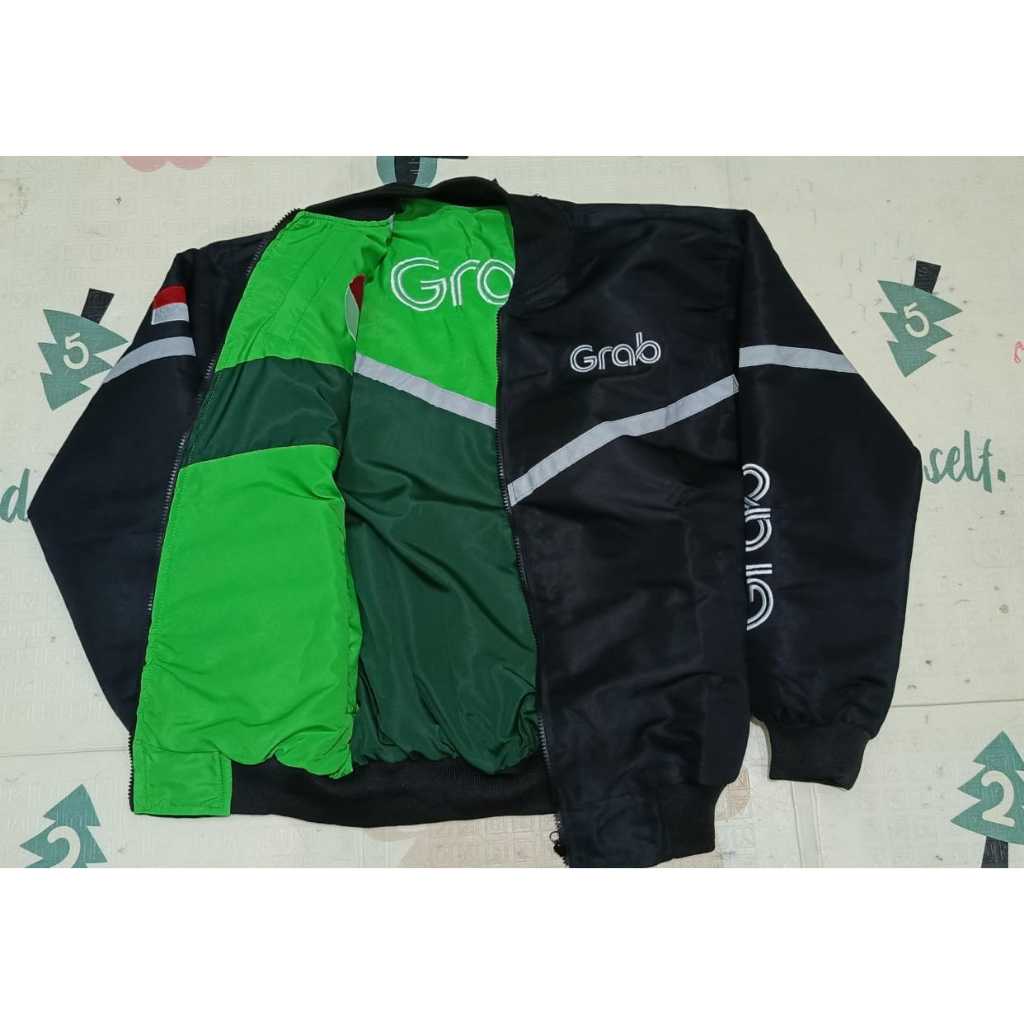 JAKET GRAB BOLAK BALIK GRAB HITAM MURAH