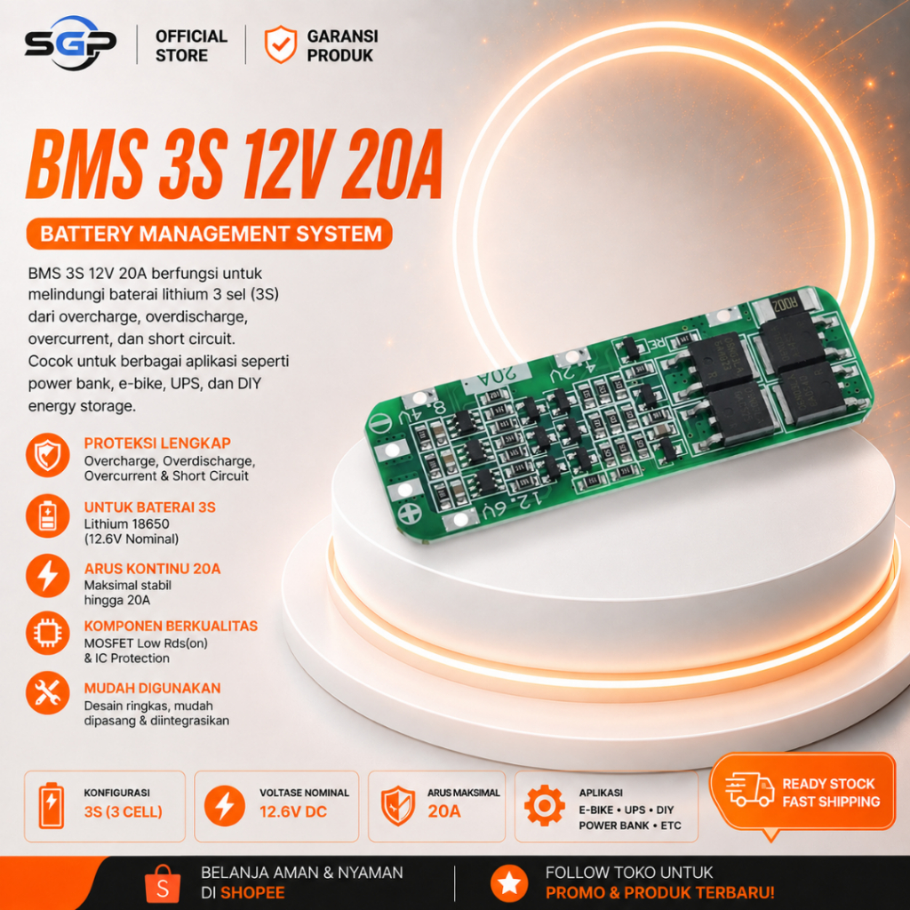 BMS 3S 12V 20A BMS Charger Li-ion Lithium Battery Protection Board Modul BMS 3s 12V 20A BMS BMS 3S 1