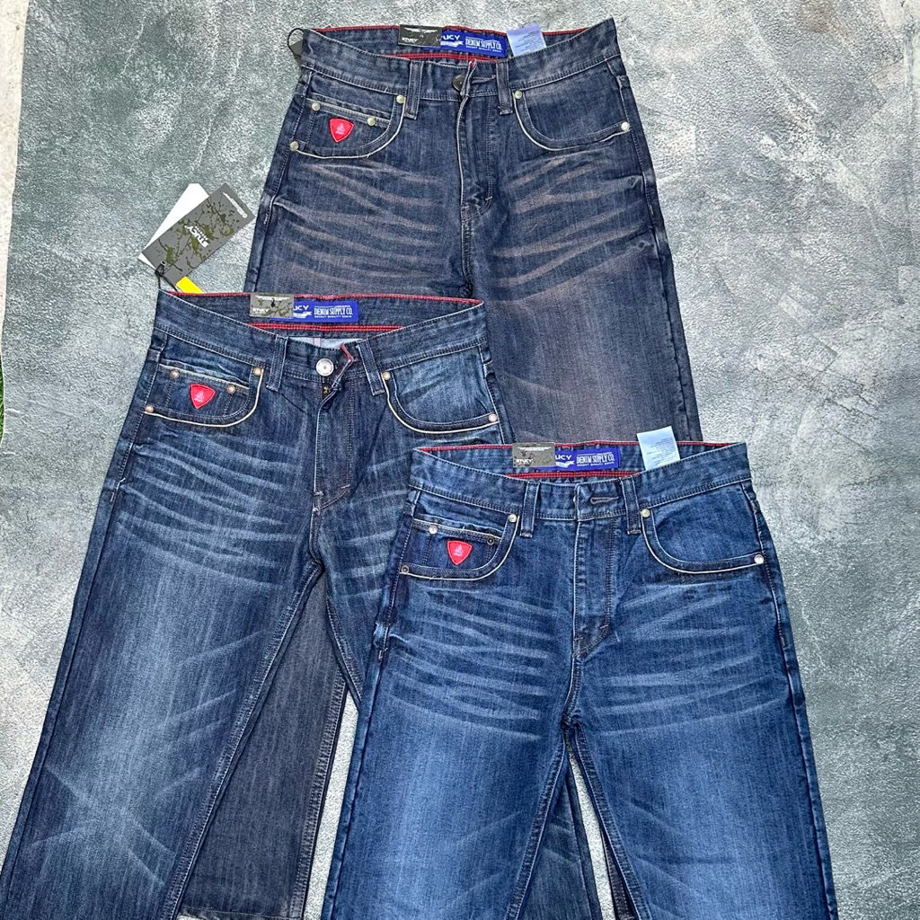 STUCY REGULER Non Stretch - Celana jeans panjang pria STUCY Original selvedge