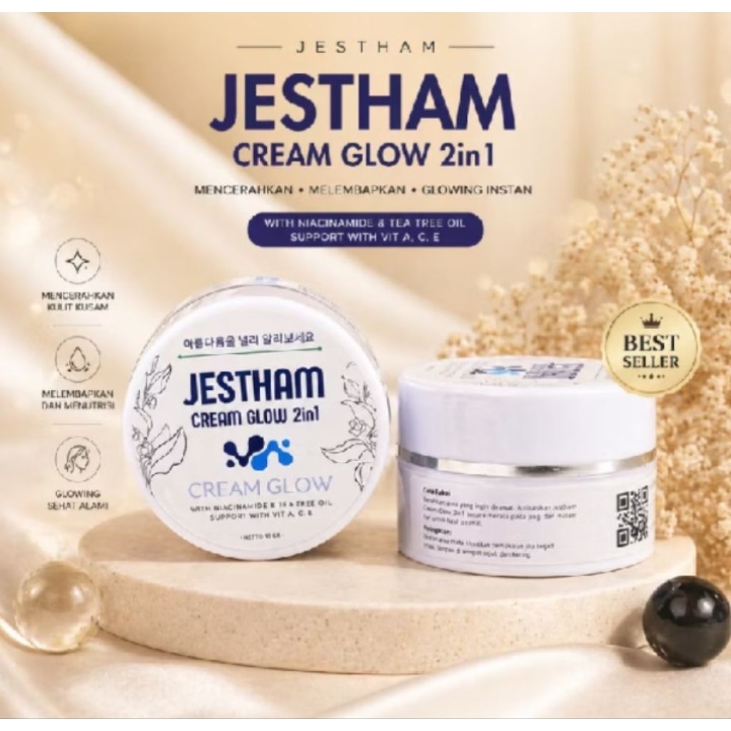 Jestham Cream Glow 2in1 Mencerahkan Kulit